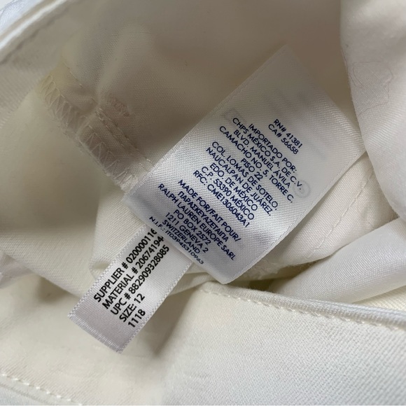 CHAPS Slimming Fit White Stretch Capri Pants Cropped - NEW with tags - Size 12 - Picture 8 of 11